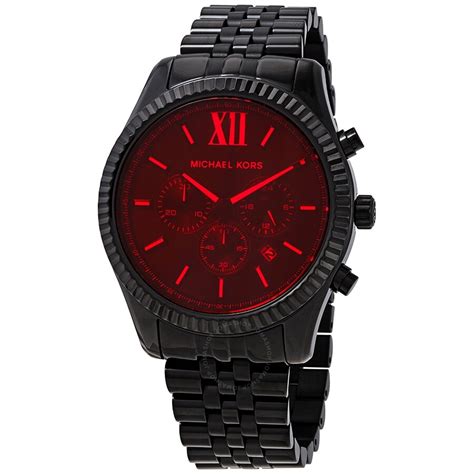 red michael kors watch men's